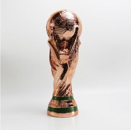 Silver and Copper Globe soccer trophy