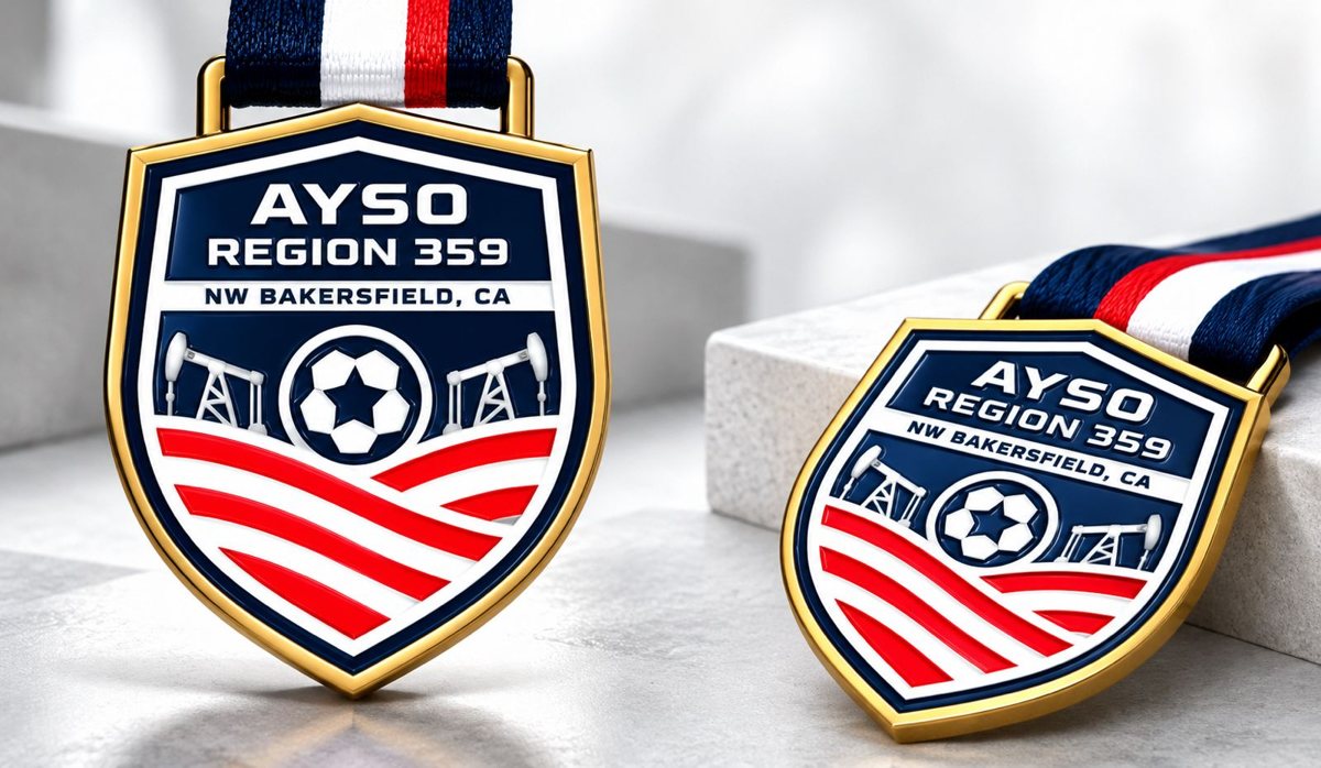 Custom AYSO Region 359 medal design